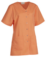 NYBO Workwear 136086 Dametunika nærbillede med tryk