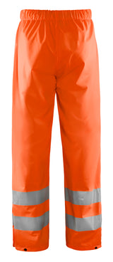 Blåkläder 1384 High Vis Regnbuks Level 1 nærbillede med logo