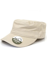Brain Waves BW7019 Organic Cotton Army Cap Washed produktbillede med logo