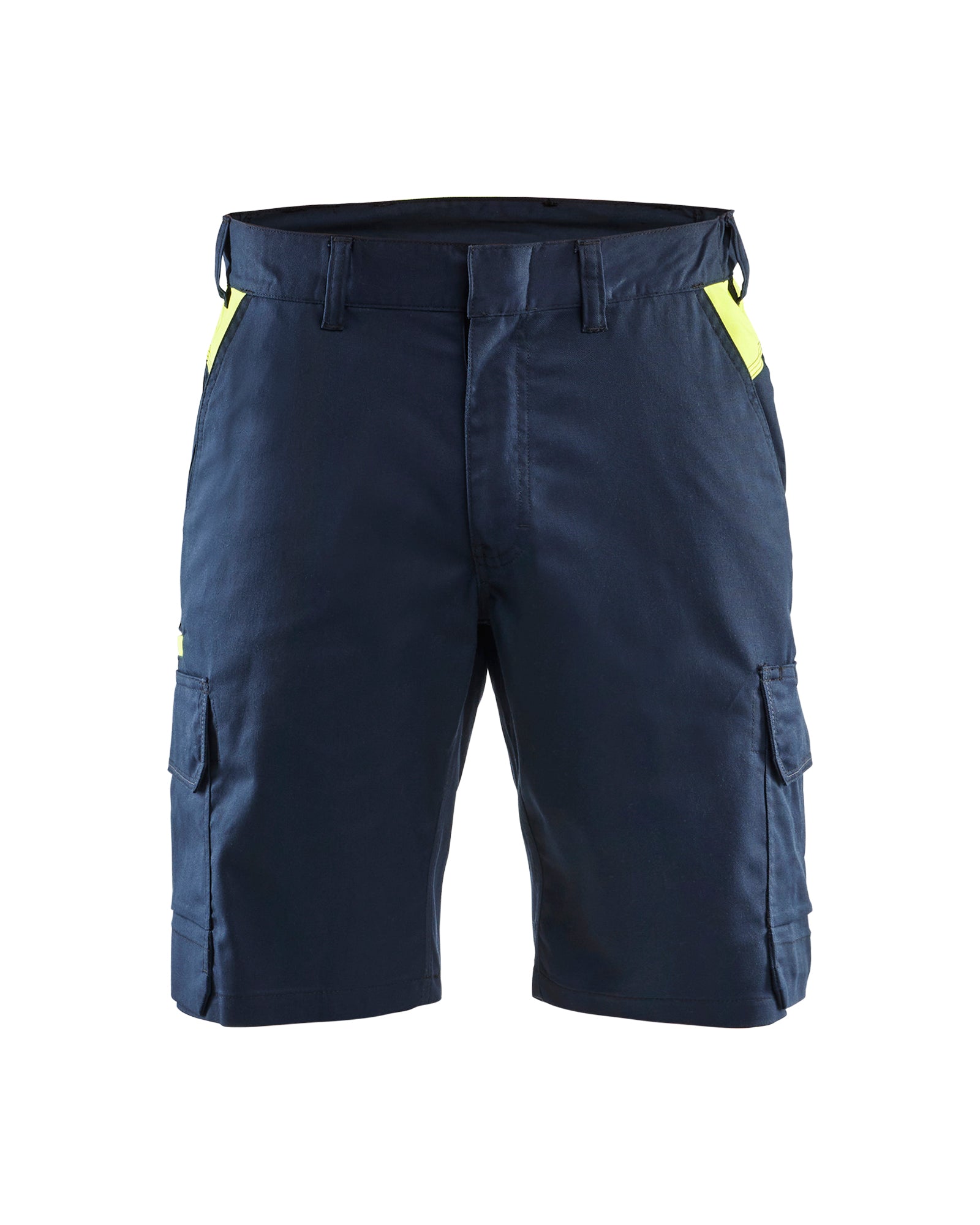 Blåkläder 1446 Industri shorts med stretch, Mørk Marineblå/High Vis Gul