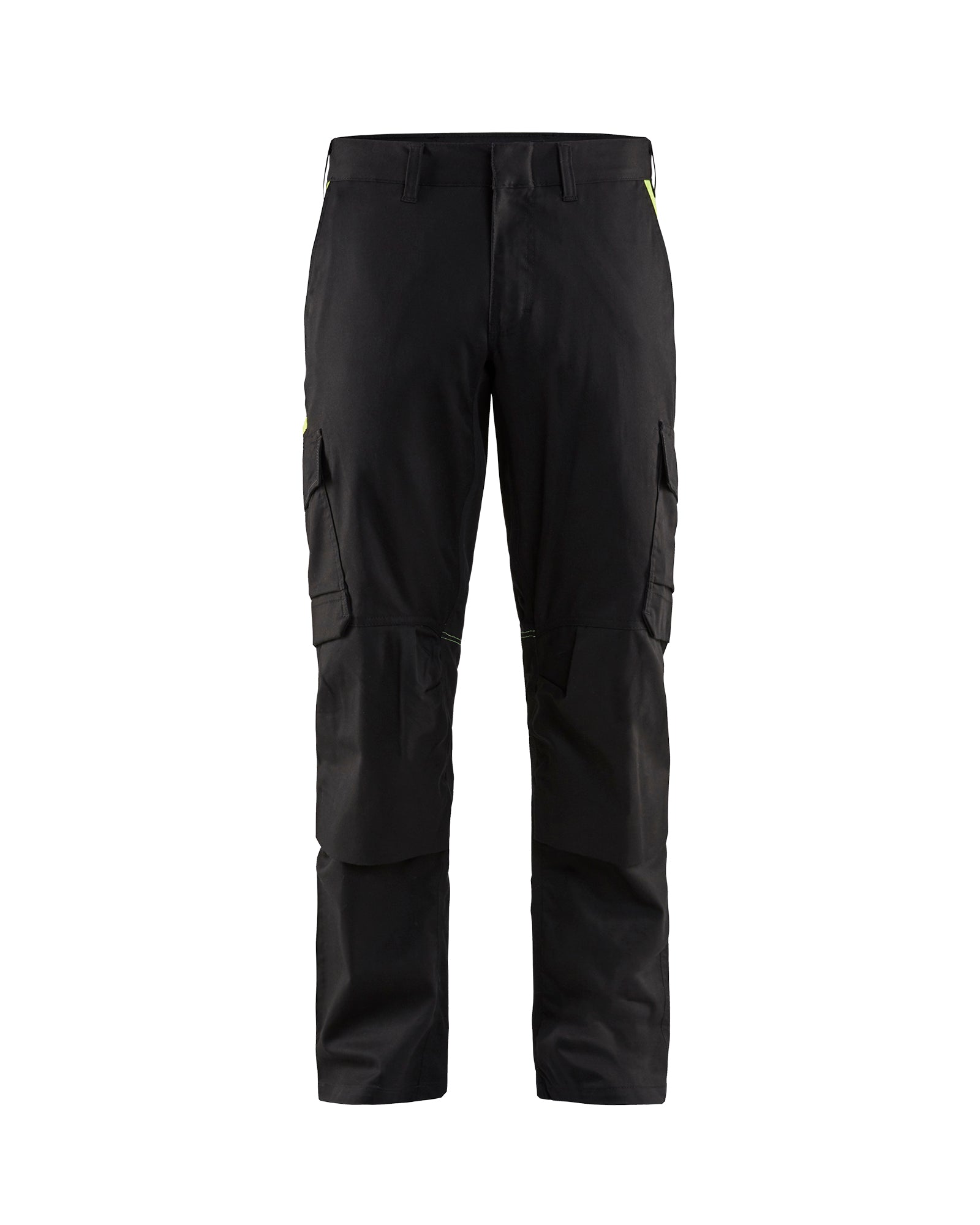 Blåkläder 1448 Industri Buks med knælommer stretch, Sort/High Vis Gul