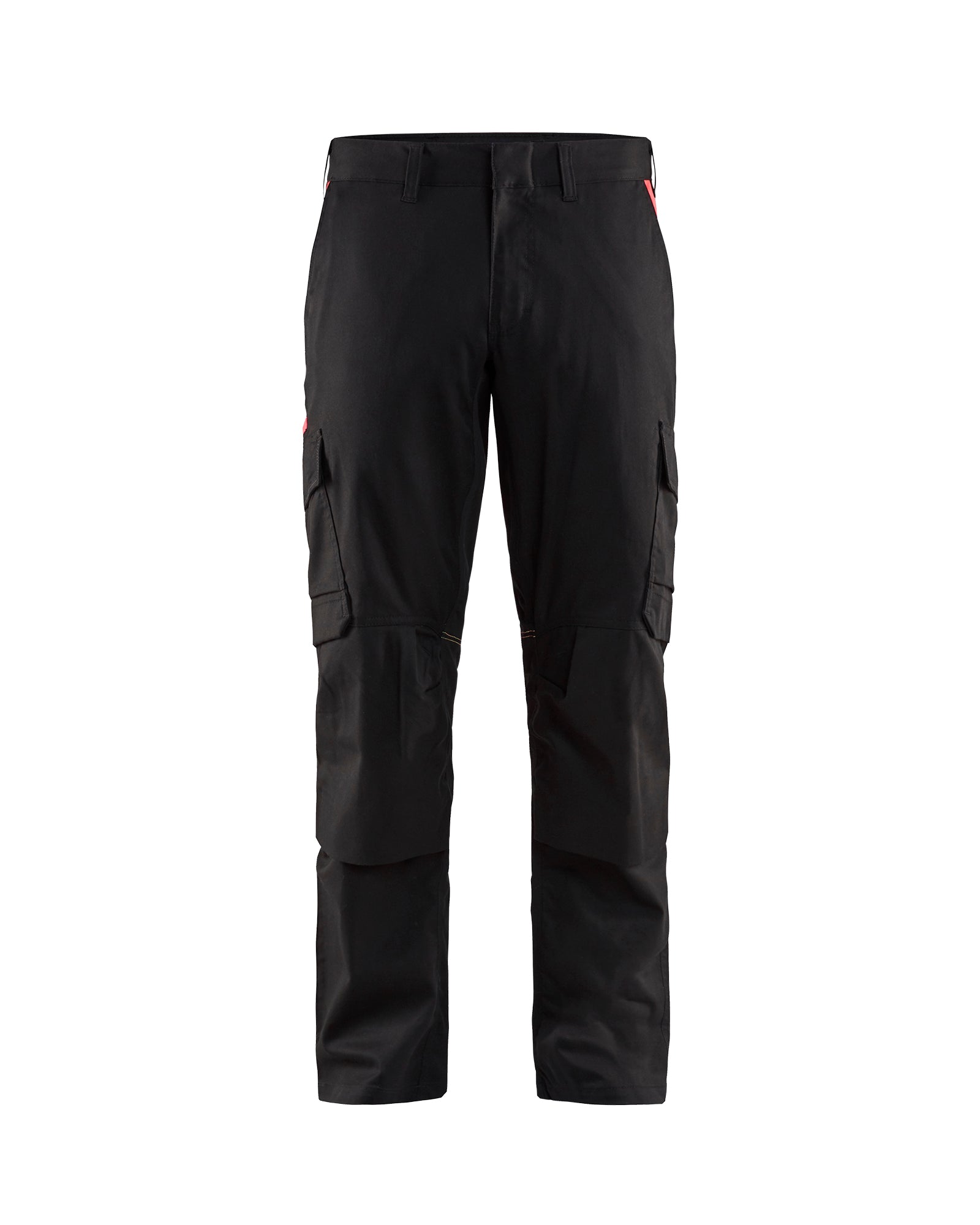 Blåkläder 1448 Industri Buks med knælommer stretch, Sort/Rød