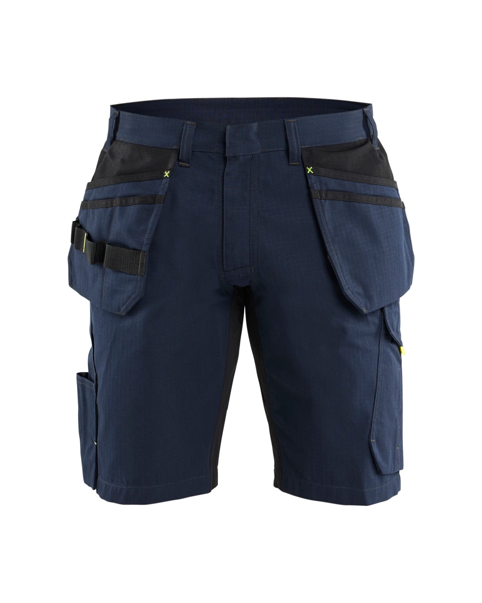 Blåkläder 1494 Serviceshorts med Værktøjslommer, Mørk Marineblå/High Vis Gul