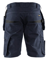 Blåkläder 1494 Serviceshorts med Værktøjslommer nærbillede med logo