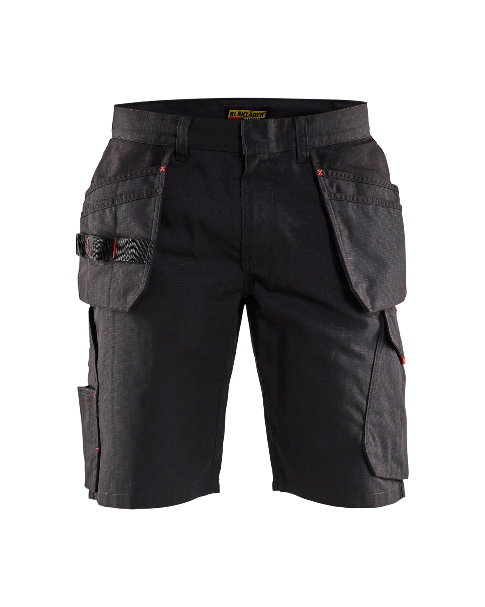 Blåkläder 1494 Serviceshorts med Værktøjslommer, Sort/Rød
