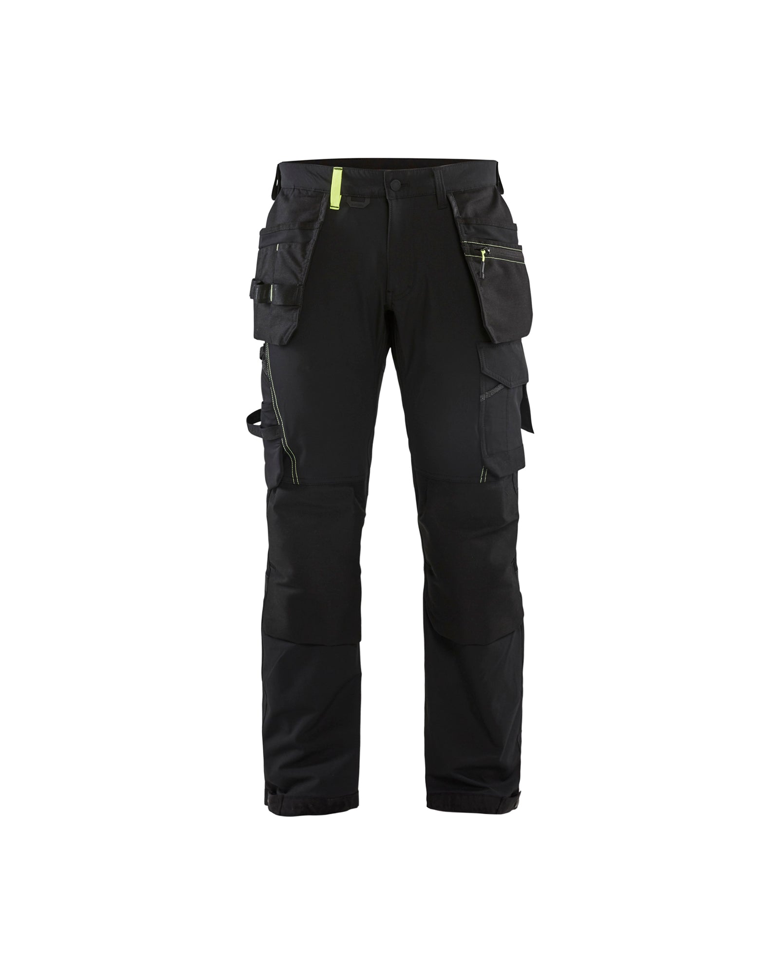 Blåkläder 1522 Håndværker Buks 4-vejs Stretch, Sort/High Vis Gul