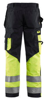 Blåkläder 1529 High vis buks nærbillede med logo