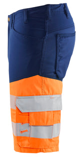 Blåkläder 1541 High Vis Shorts med stretch produktbillede med tryk