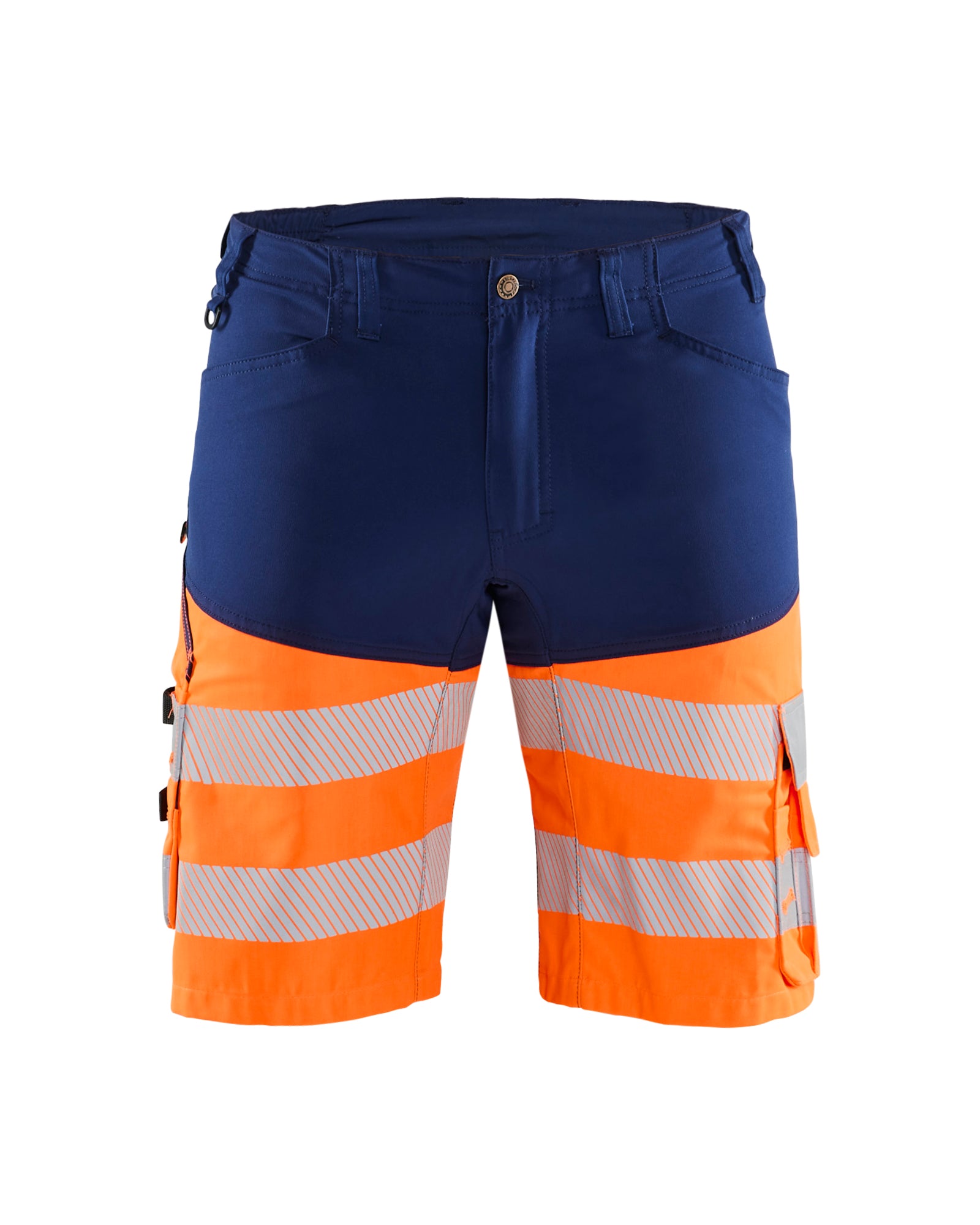 Blåkläder 1541 High Vis Shorts med stretch, Marineblå/High Vis Orange