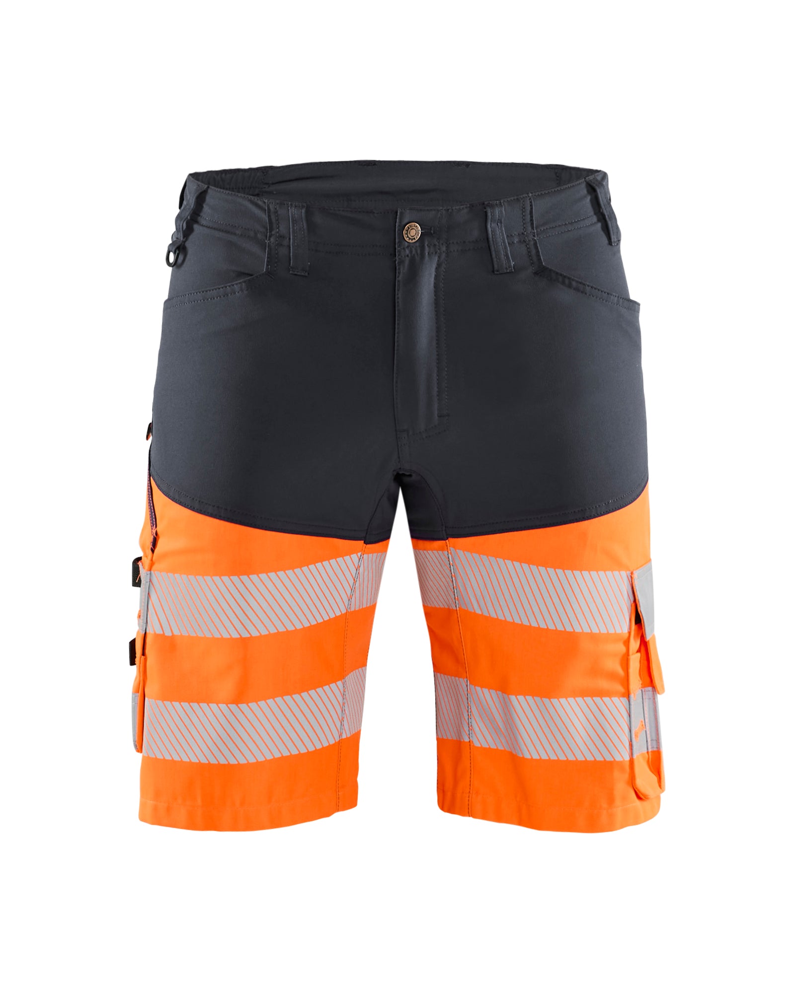 Blåkläder 1541 High Vis Shorts med stretch, Mellemgrå/High Vis Orange
