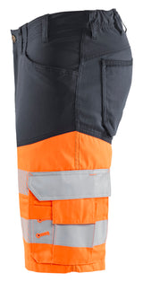 Blåkläder 1541 High Vis Shorts med stretch nærbillede med tryk