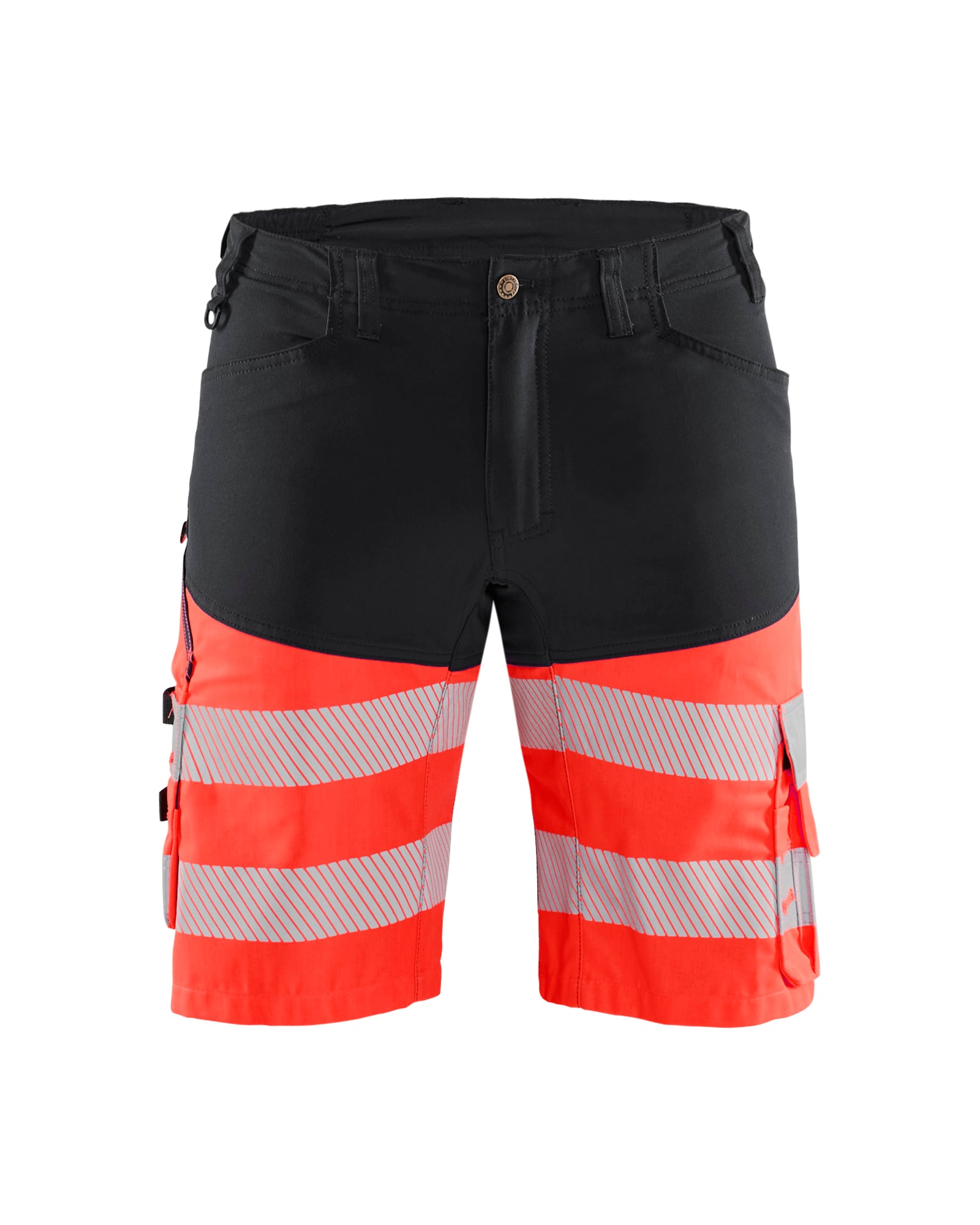 Blåkläder 1541 High Vis Shorts med stretch, Sort/High Vis Rød
