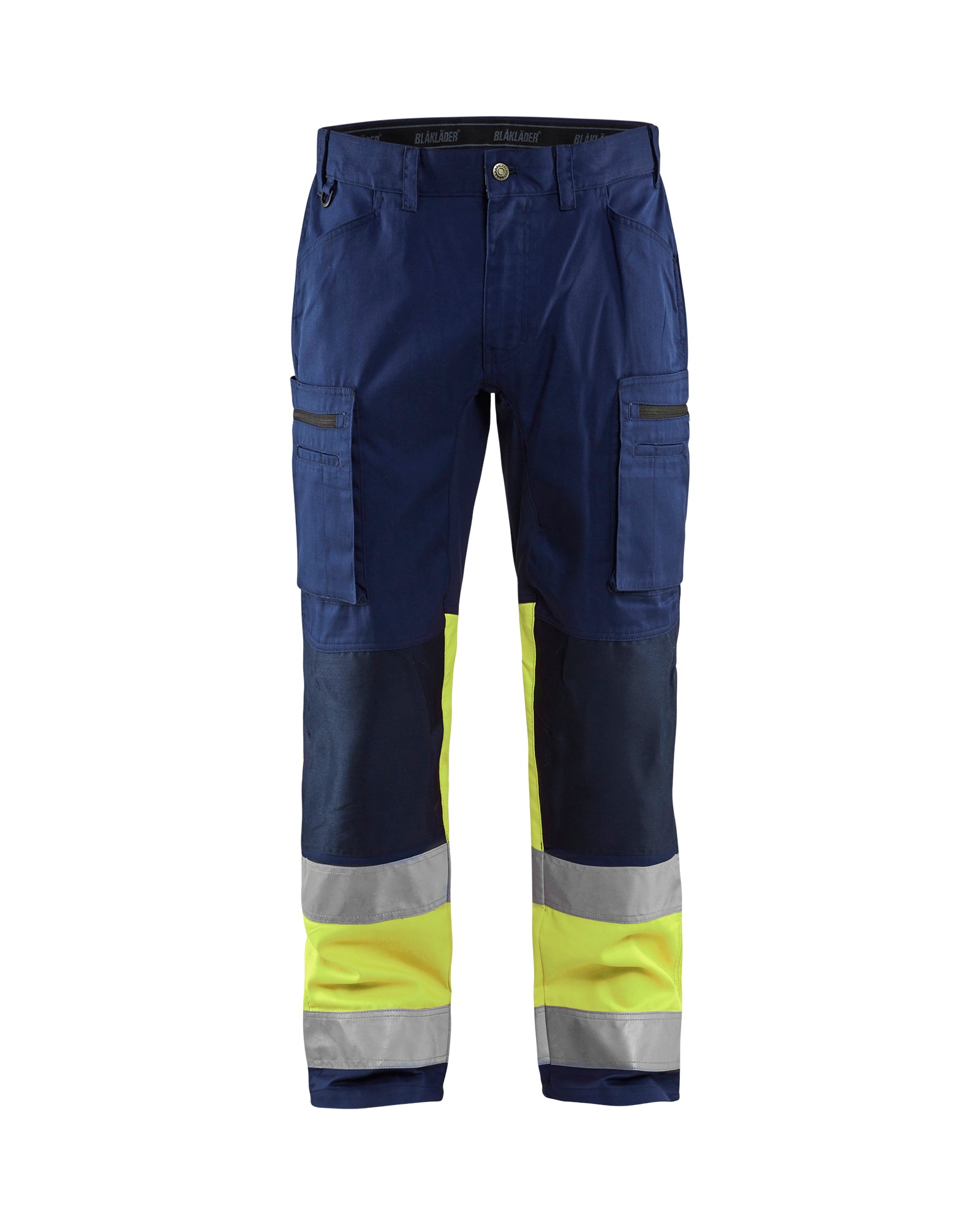 Blåkläder 1551 High Vis Buks med stretch, Marineblå/High Vis Gul