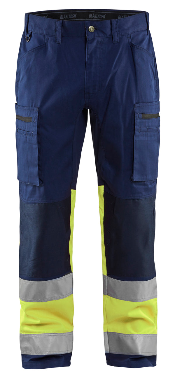 Blåkläder 1551 High Vis Buks med stretch med tryk eller logo – arbejdstøj og firmatøj