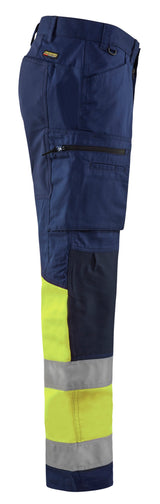 Blåkläder 1551 High Vis Buks med stretch detalje til broderi