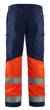 Blåkläder 1551 High Vis Buks med stretch nærbillede med logo