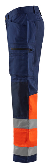 Blåkläder 1551 High Vis Buks med stretch produktbillede med tryk