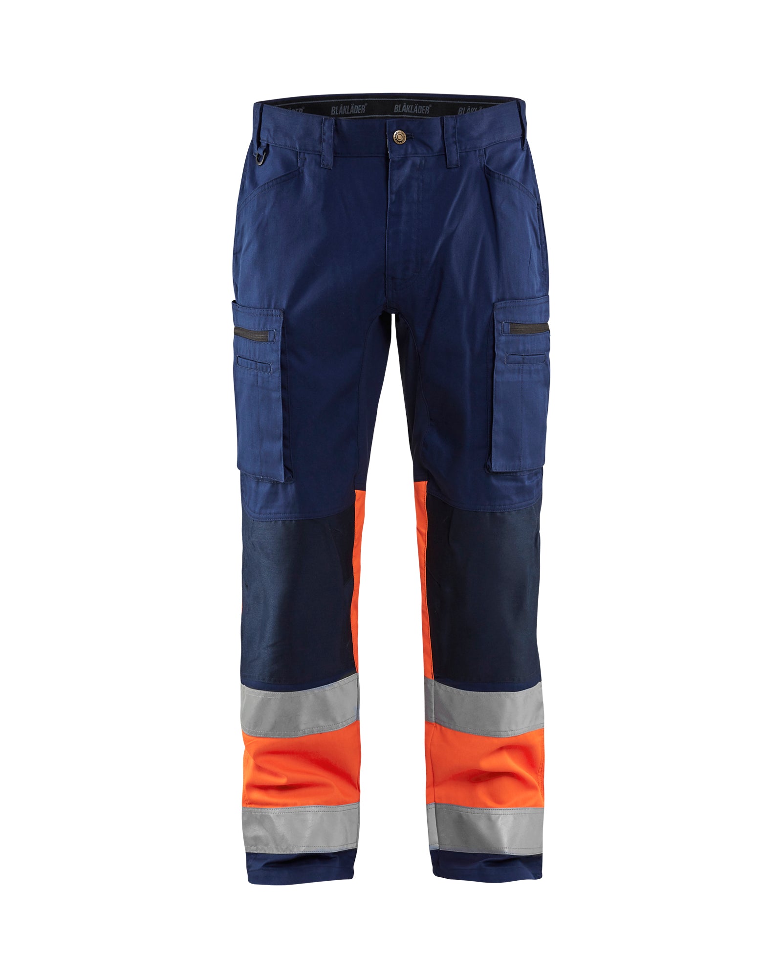 Blåkläder 1551 High Vis Buks med stretch, Marineblå/High Vis Orange