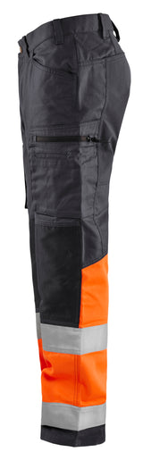 Blåkläder 1551 High Vis Buks med stretch nærbillede med tryk