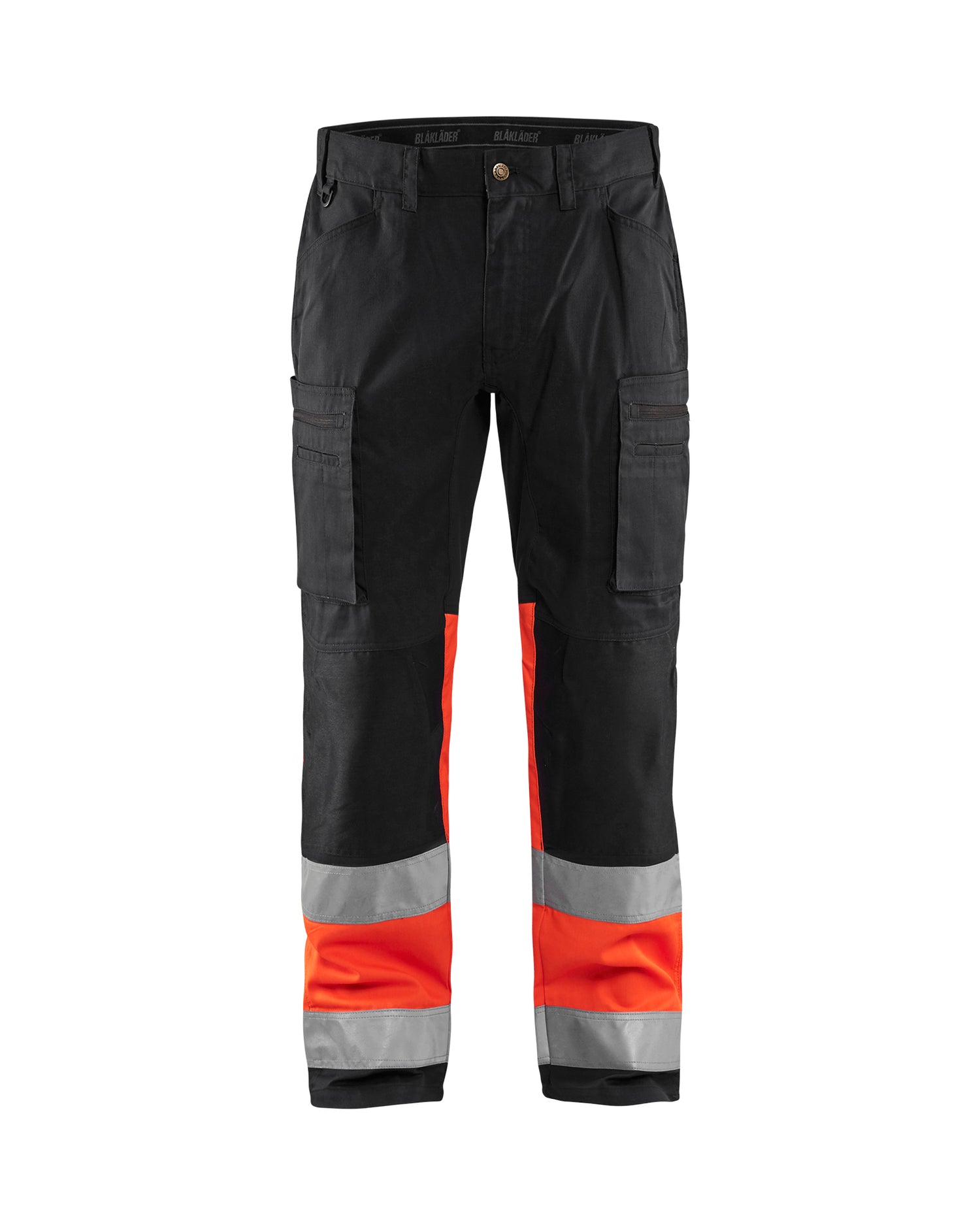 Blåkläder 1551 High Vis Buks med stretch, Sort/High Vis Rød