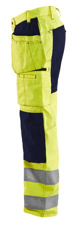 Blåkläder 1552 High Vis Buks med stretch produktfoto med tryk
