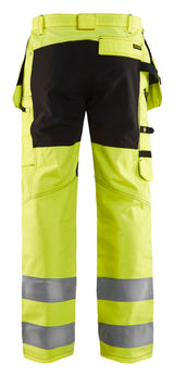 Blåkläder 1552 High Vis Buks med stretch nærbillede med logo