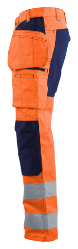 Blåkläder 1552 High Vis Buks med stretch nærbillede med tryk