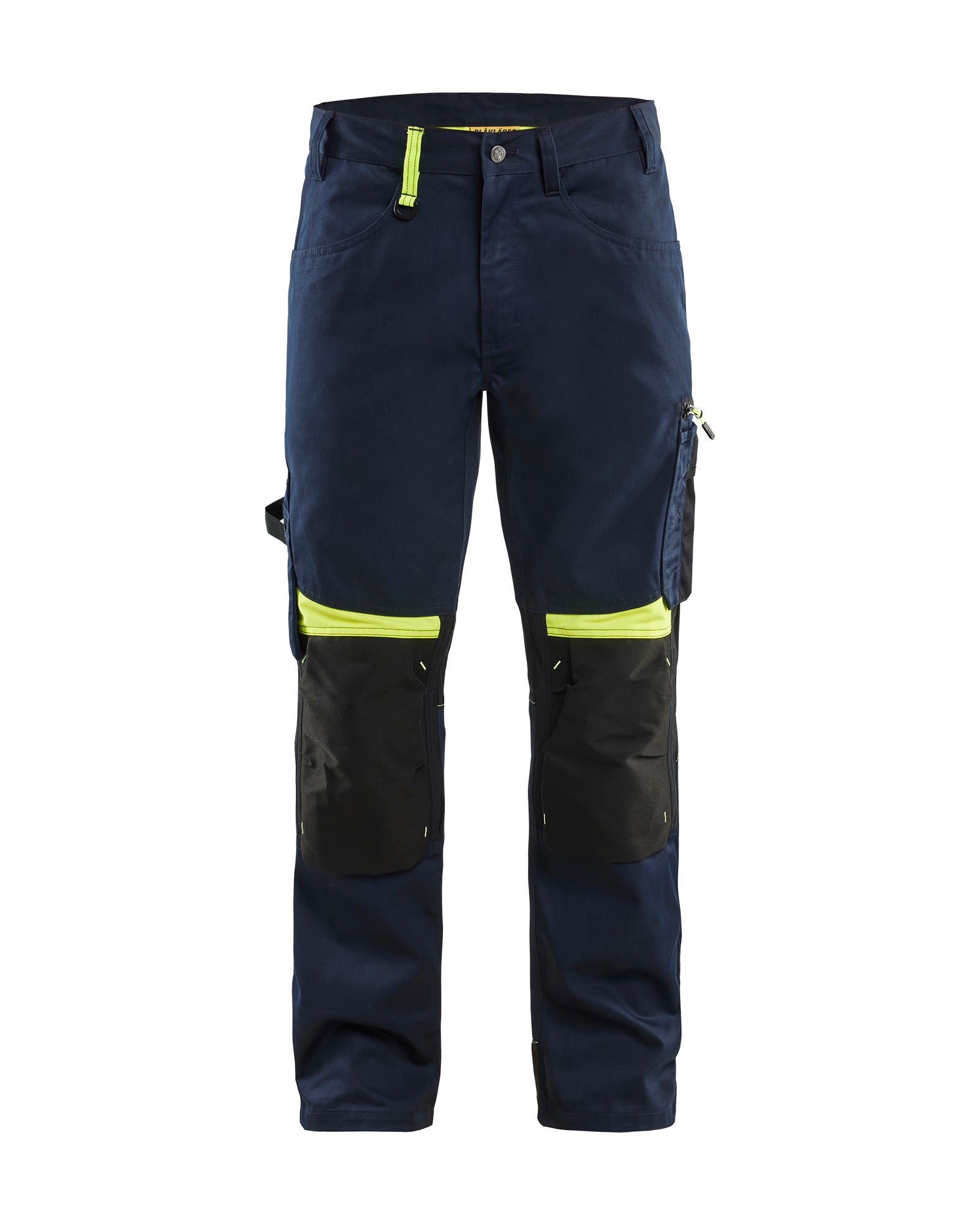 Blåkläder 1556 Håndværker Buks, Mørk Marineblå/High Vis Gul