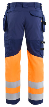 Blåkläder 1558 High Vis Buks med stretch nærbillede med logo