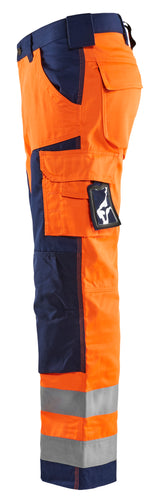 Blåkläder 1566 High Vis Buks nærbillede med tryk