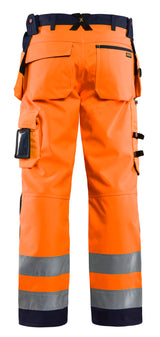 Blåkläder 1567 High Vis Softshell Buks nærbillede med logo