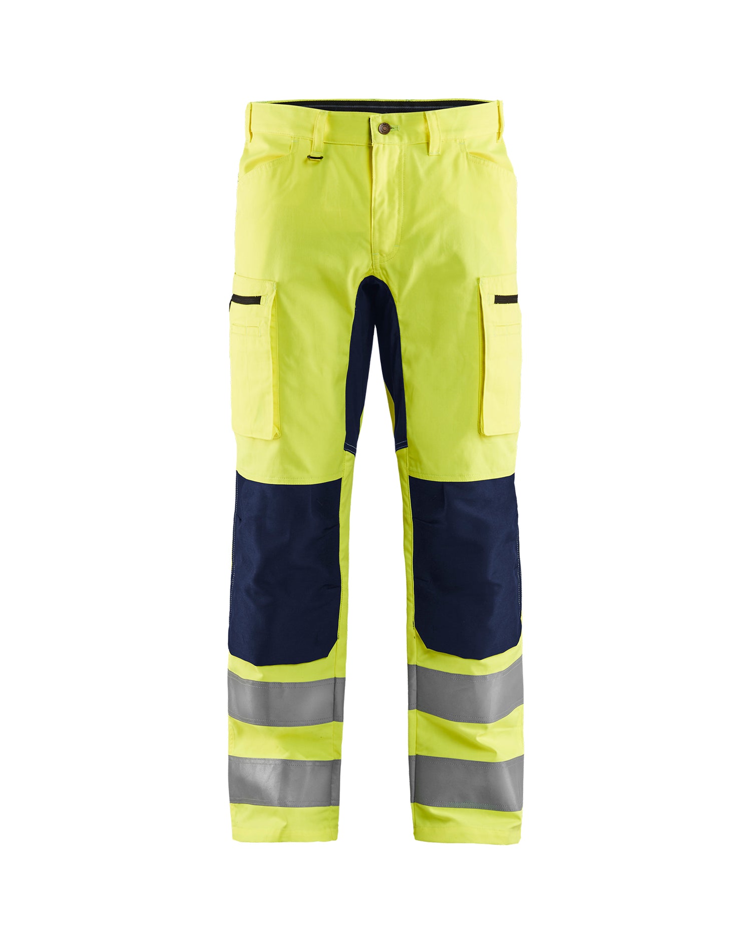 Blåkläder 1585 High Vis Buks med stretch, High Vis Gul/Marineblå