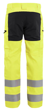 Blåkläder 1585 High Vis Buks med stretch nærbillede med logo