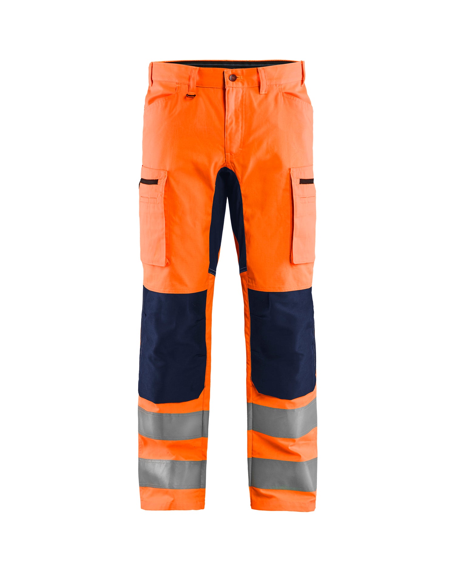 Blåkläder 1585 High Vis Buks med stretch, High Vis Orange/Marineblå