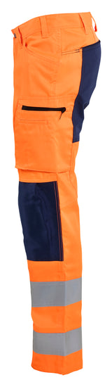 Blåkläder 1585 High Vis Buks med stretch nærbillede med tryk