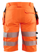 Blåkläder 1586 High Vis Shorts med stretch nærbillede med logo