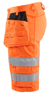 Blåkläder 1586 High Vis Shorts med stretch produktbillede med tryk