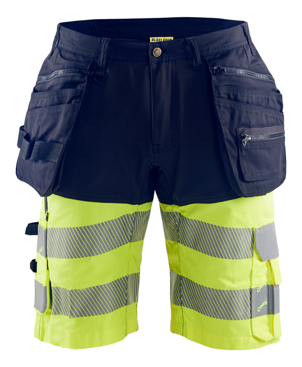 Blåkläder 1596 High Vis Shorts med stretch med tryk eller logo – arbejdstøj og firmatøj