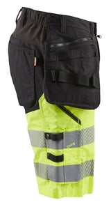 Blåkläder 1596 High Vis Shorts med stretch produktbillede med tryk