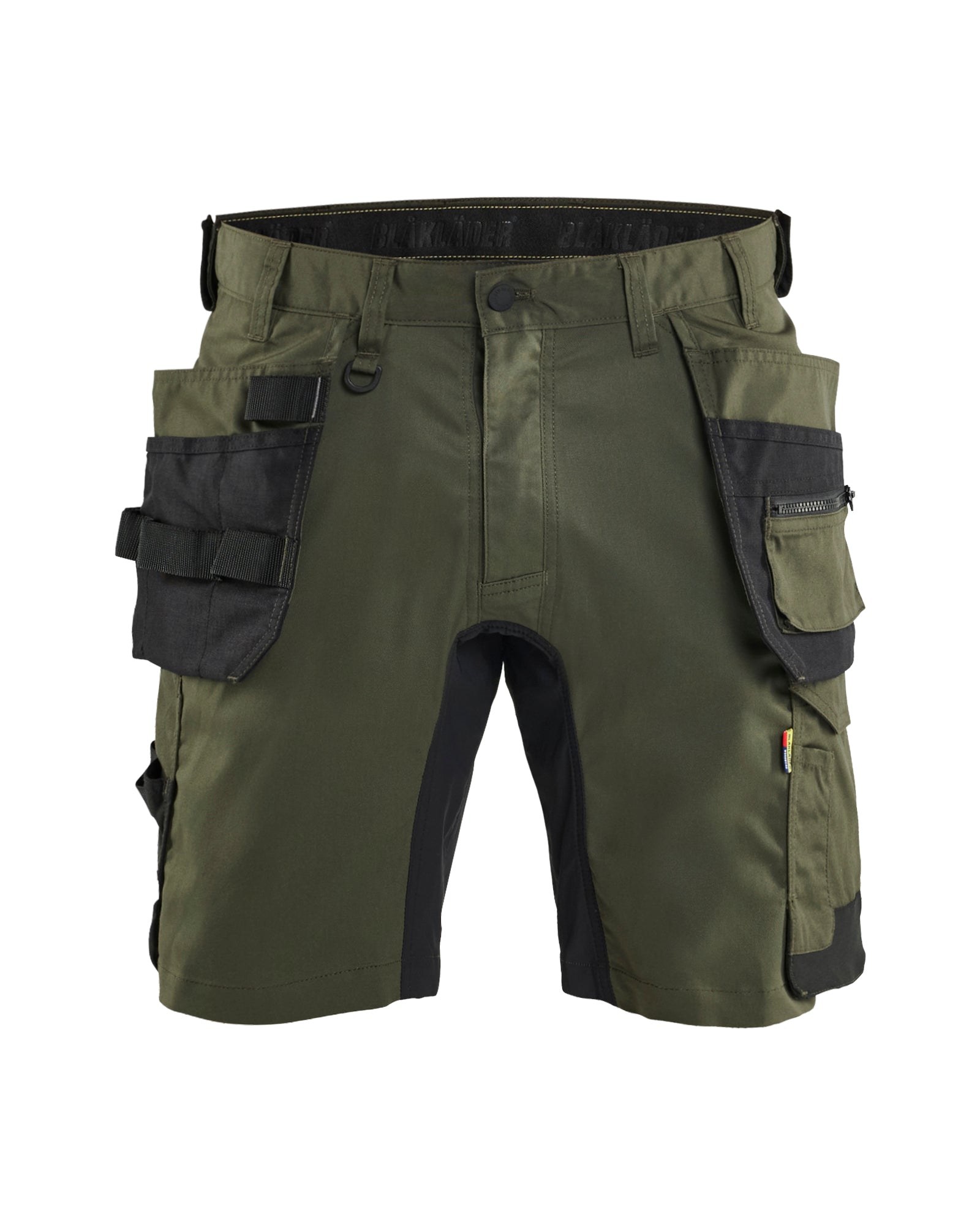 Blåkläder 1752 Håndværker Shorts med stretch, Skovgrøn/Sort