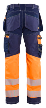 Blåkläder 1794 High Vis Buks med stretch nærbillede med logo