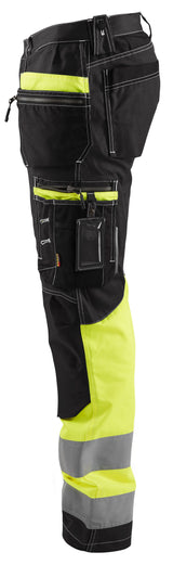 Blåkläder 1794 High Vis Buks med stretch nærbillede med tryk