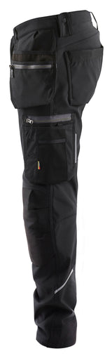 Blåkläder 1805 Håndværker Buks Softshell produktfoto med tryk
