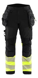Blåkläder 1821 High Vis Softshell Buks detalje med firmalogo