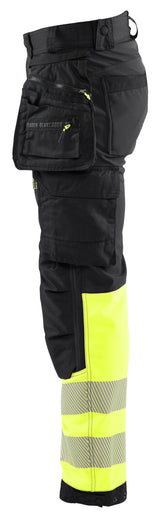 Blåkläder 1821 High Vis Softshell Buks nærbillede med tryk
