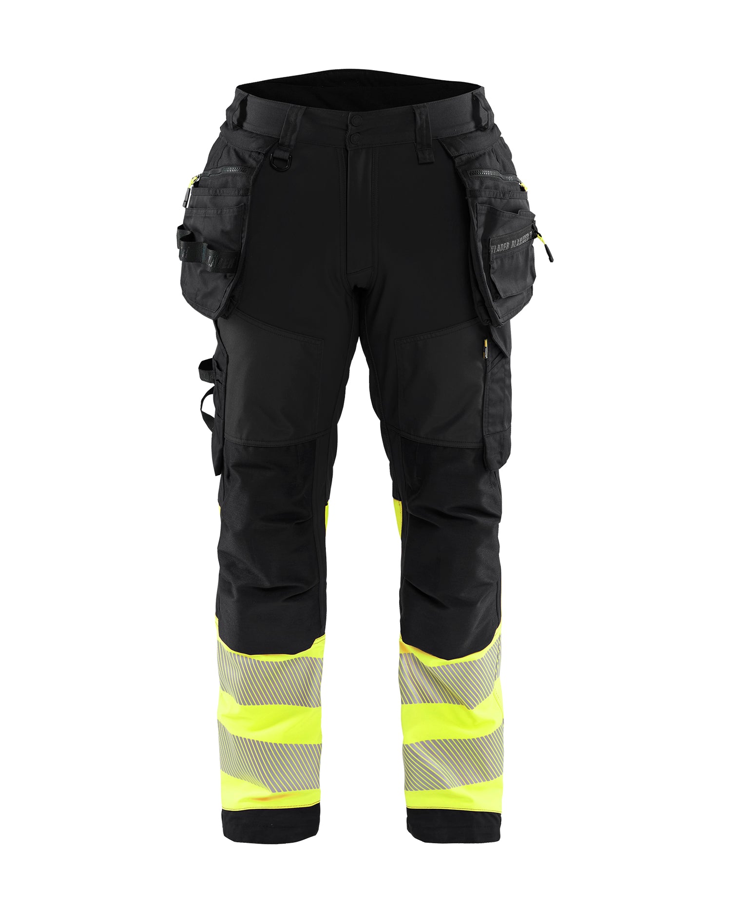 Blåkläder 1821 High Vis Softshell Buks, Sort/High Vis Gul