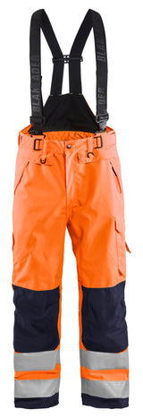 Blåkläder 1867 High Vis Skalbuks detalje med firmalogo