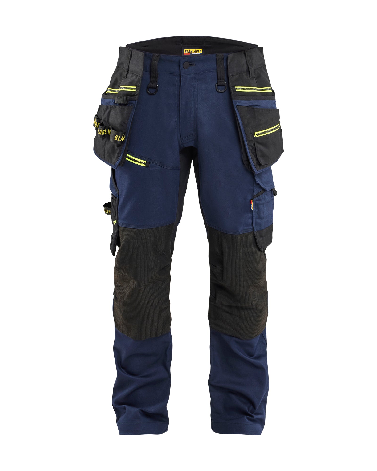 Blåkläder 1970 Striker Håndværkerbuks med Stretch, Mørk Marineblå/High Vis Gul