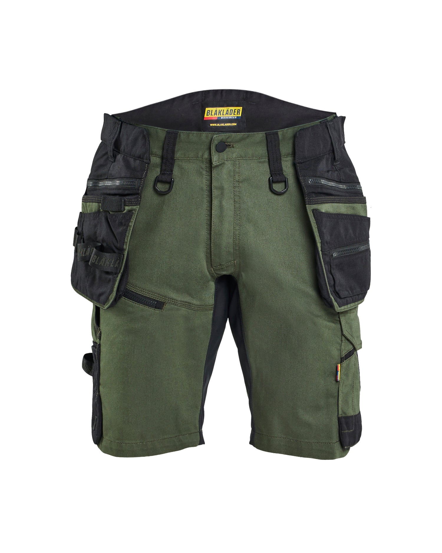 Blåkläder 1972 Striker Håndværkershorts med Stretch, Skovgrøn/Sort