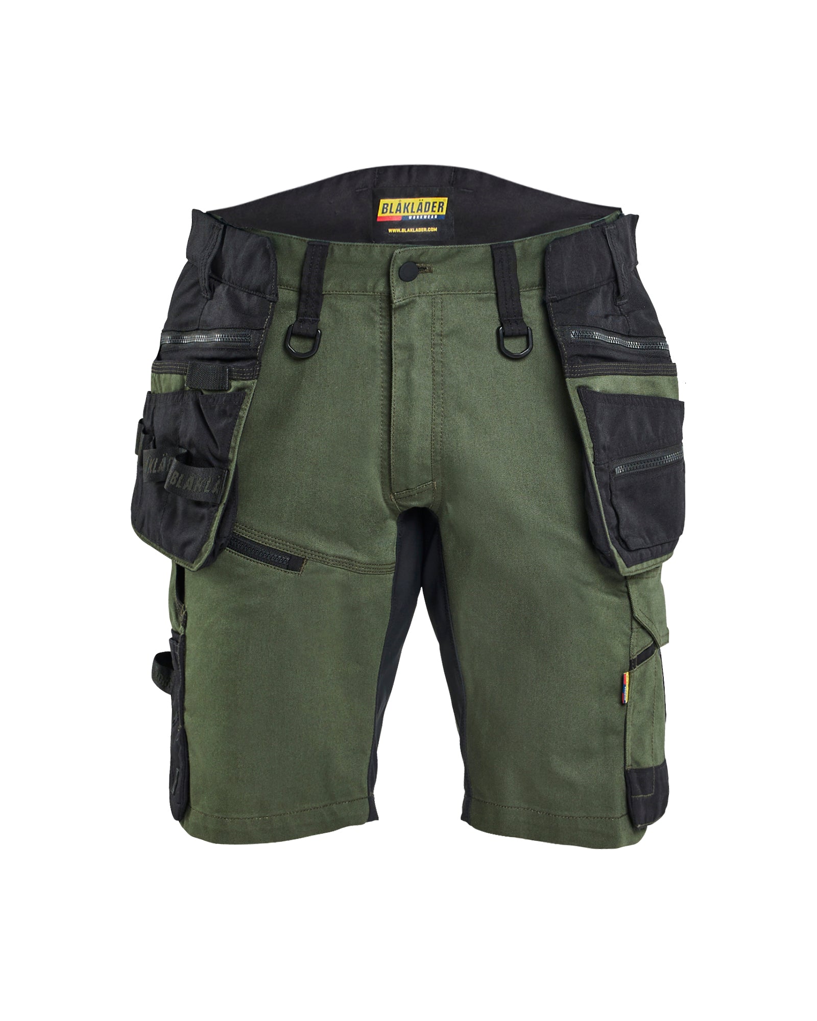 Blåkläder 1972 Striker Håndværkershorts med Stretch, Skovgrøn/Sort